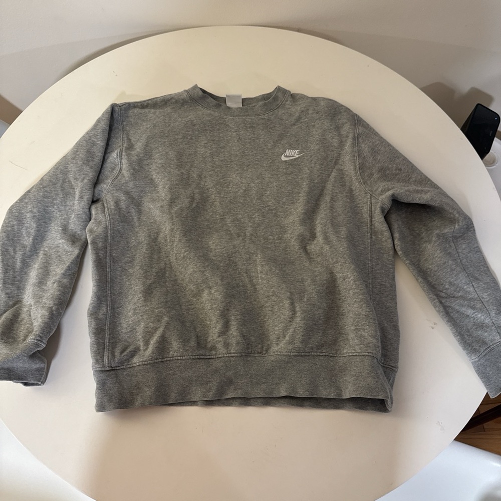Nike Men's Heather Gray Crewneck Sweater